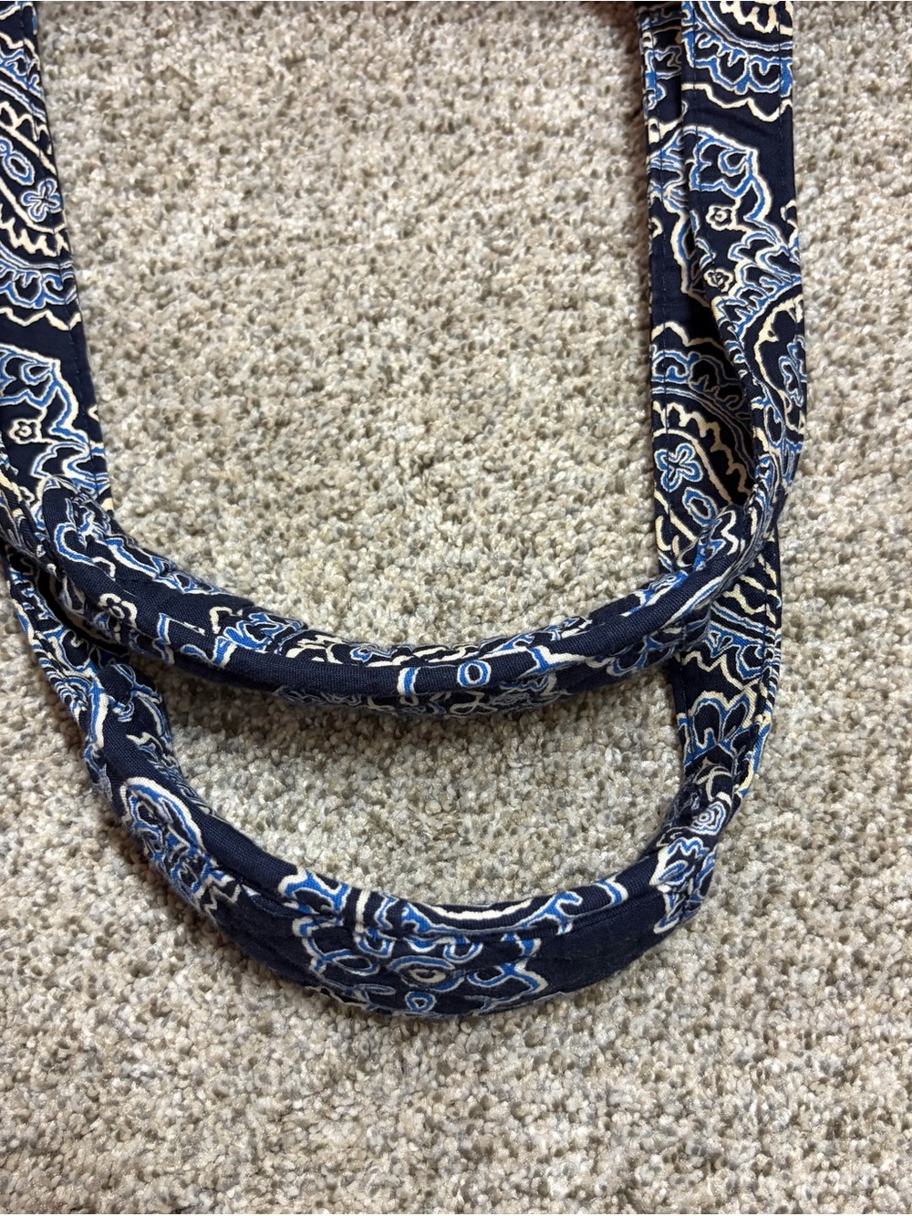 Vera Bradley Quilted Paisley Navy Travel Tote - Picture 8 of 14